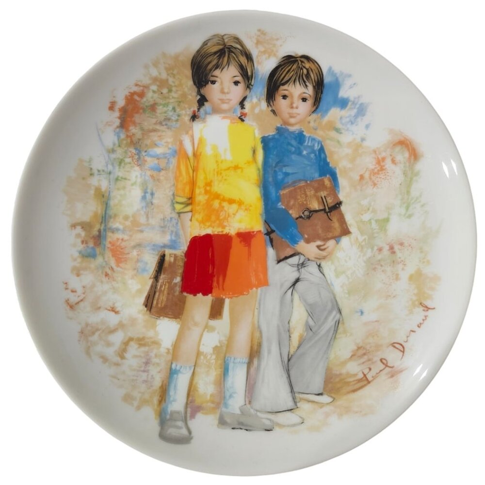 Limoges Paul Durand Emilie et Philippe Collector Plate 1979 #BD 770 Box and COA
